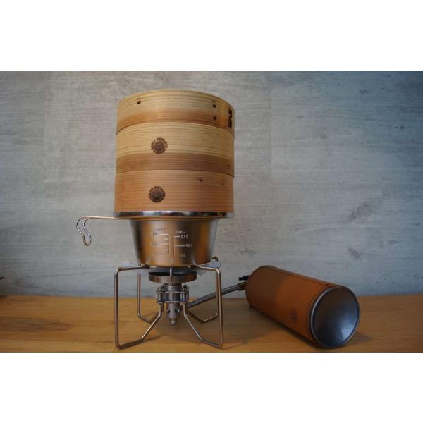 「蒸しぇら」15ｃｍ蒸シェラカッププレート＆15ｃｍ中華セイロ（2段）480シェラカップ付きセット　...