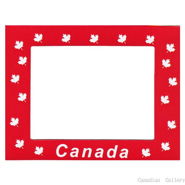 CANADA ラバーマグネット式 フォトフレーム　写真の上にのせるだけ  冷蔵庫等に記念の写真がフレ...