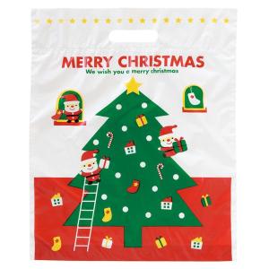 クリスマスプレゼント用クリスマスバッグ、L、持ち手部あり、(...
