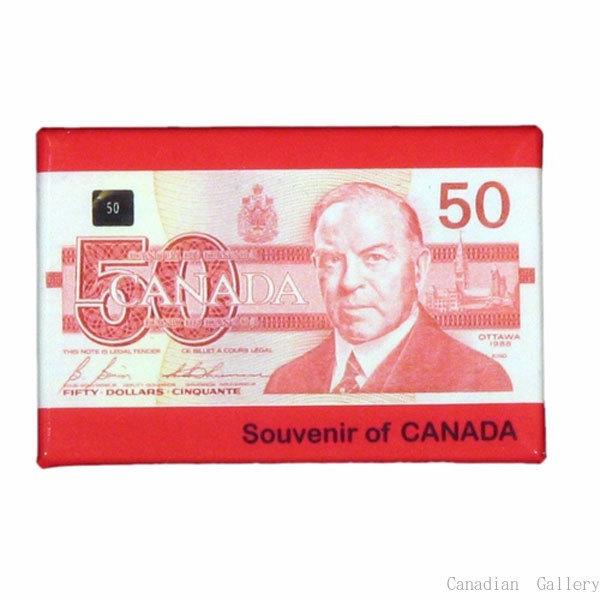 カナダ ＄50紙幣 マグネット メール便配送(ポスト投函)、代引不可