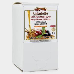 シタデール メープルシロップ グレードA アンバー 業務用 4,000ml/5.33kg カナダ産 100％ピュア商品