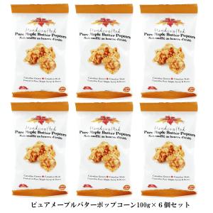 ピュアメープルバターポップコーン 100g×6個 セット カナダ産 メープルシロップ 使用 お菓子 おやつ お土産 プレゼント 輸入菓子 お土産用 メープルテルワー