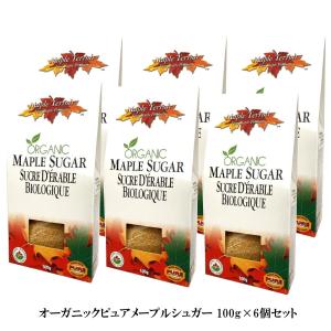 メープルシュガー オーガニック 100g 6箱セット カナダ産 有機メープルシロップ100％ 顆粒 砂糖代わり 製菓材料 お菓子作り カナダ土産 Maple Terroir