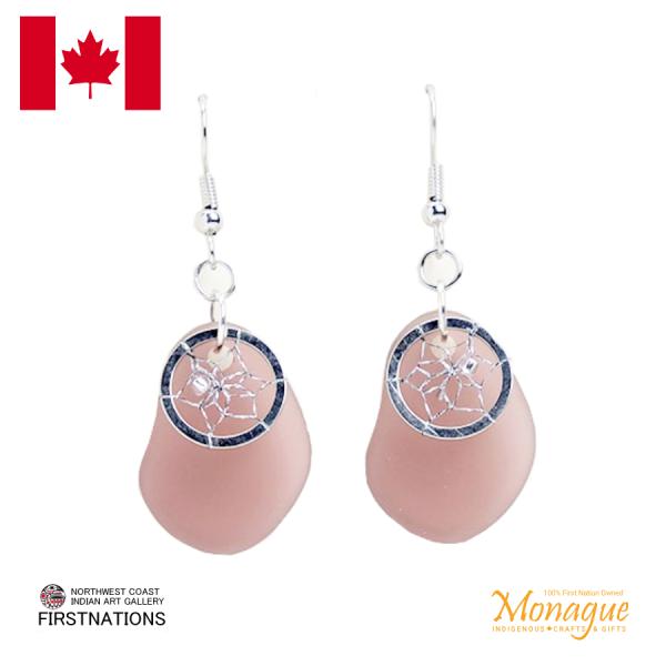 ドリームキャッチャー アクセサリー ピアス 本物 オジブア族 インディアン ハンドメイド SEA G...