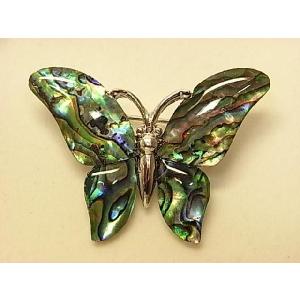 ブローチ 蝶々デザイン バタフライ横向き ペンダント兼用可