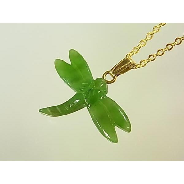 【トンボ型B.C.ジェードネックレス】A.T.Storrs社製