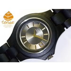 カナダ製 Tense ウッドウォッチ 木製 腕時計 メンズ 日本製ムーブメント 安心の国内メンテナンス対応 日付機能付