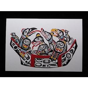 【クワキウトル族（Kwakwaka‘wakw族）デザインポストカード】Garfinkel Publications社