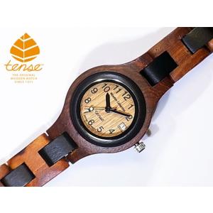 カナダ製 TENSE ウッドウォッチ 木製 腕時計 レディース 日本製ムーブメント 安心の国内メンテナンス対応 日付機能付｜canadianselect