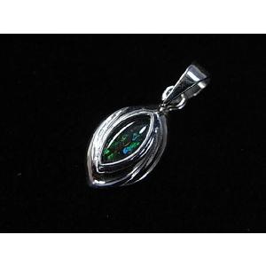 カナダ の 稀少 な 化石 宝石 アンモライト 【 K14 ホワイトゴールド