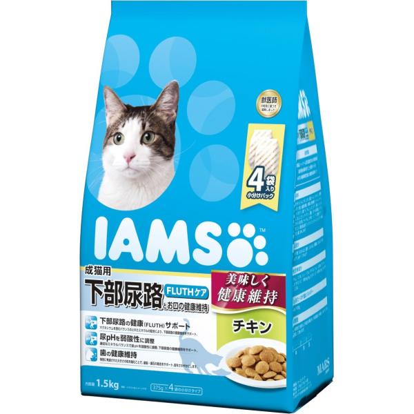 マースジャパン アイムス 成猫用 下部尿路とお口の健康維持 チキン 1.5kg 1ケース6個(ケース...