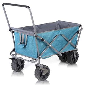 Yongqin ガーデンカート折りたたみ式キャンプカート折りたたみ式キャンプカート頑丈なキャンバス生地で作られ