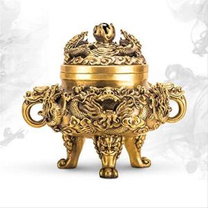 居間の装飾品ホーム銅アンティークダミングスアンデカオルーン香炉仏教仏教用品ホーム仏教寺院サンダルウッドストーブ