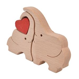 木製の動物の装飾品 木製の装飾品の複合材の木製素材家の装飾のためのかわいい動物の形