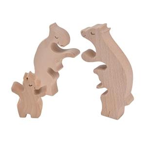 木製の動物の装飾品 木製の装飾品の複合材の木製素材家の装飾のためのかわいい動物の形
