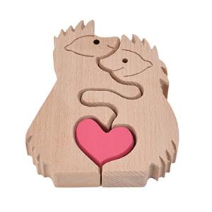木製の動物の装飾品 木製の装飾品の複合材の木製素材家の装飾のためのかわいい動物の形