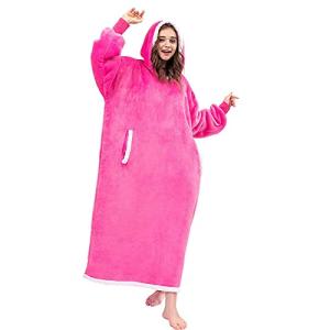 Echana 厚い 着る毛布 ガウン 暖かい 両面 着るブランケット ルームウェア パジャマ 部屋着 メンズ レディース 冷え対策 着丈150cm