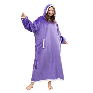 Echana 厚い 着る毛布 ガウン 暖かい 両面 着るブランケット ルームウェア パジャマ 部屋着 メンズ レディース 冷え対策 着丈150cm