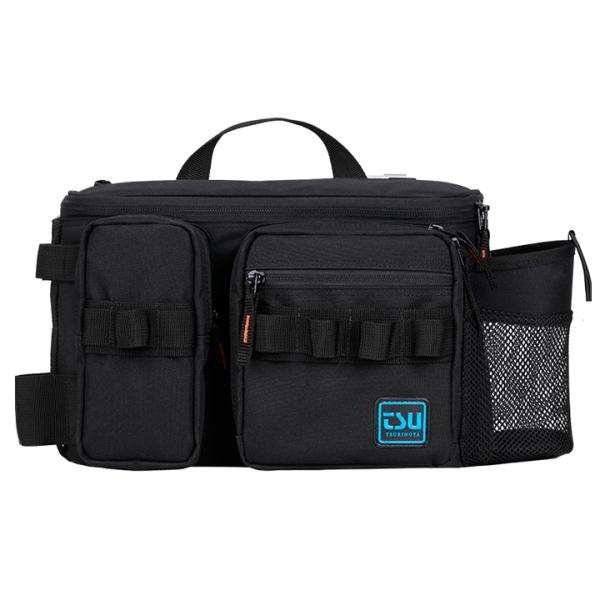 フィッシングバッグ ブラック Mサイズ ヒップバッグ 磯バッグ 渓流バッグ ルアー 釣り ウエストバ...