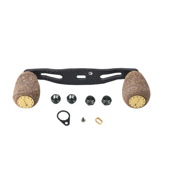 リールハンドル リールリールパーツ アブ ダイワ シマノ 釣り コルク＆カーボン製 85mm 95m...