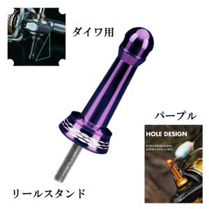 リールスタンド リールパーツ パープル カスタムバランサー ネジ込み式