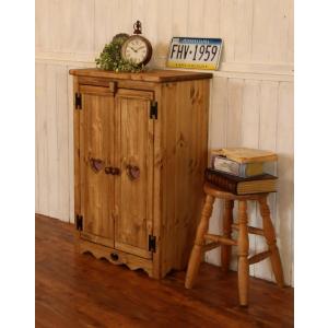 2段スタンドラック ハートのくりぬき 34×28×60cm / RRA-1 : カントリー