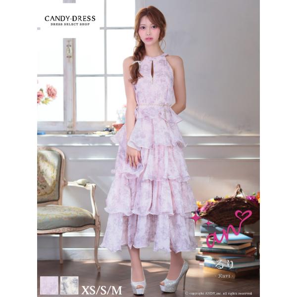 【an/アン】トワルドジュイ/ ジッパー/ アメスリ/ ティアード/ ベルト/ フレア/ ミディドレ...