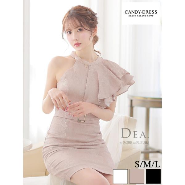 DEA./ディア フラワージャガード×アシンメトリーフリルタイトミニドレス DE2552 robed...