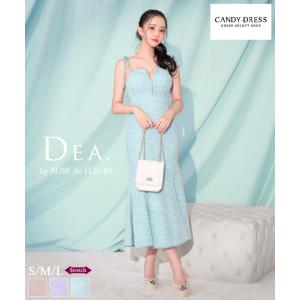 【DEA. by ROBE de FLEURS/ディアバイローブドフルール】ストレッチ/ ジッパー/ リボン/ キャミ/ マーメイド/ ミディドレス/ ロングドレス/ ワンピース [DE3328]