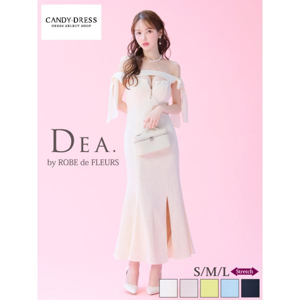 【DEA. by ROBE de FLEURS】ストレッチ/ ジッパー/ リボン/ オフショルダー/...