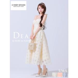 【DEA. by ROBE de FLEURS】シアー/ ギンガムチェック/ ホルターネック/ フレア/ ロングドレス/ ミディドレス/ キャバドレス/ ワンピース [DE3784]