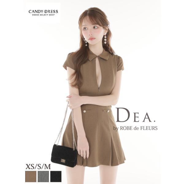 【DEA. by ROBE de FLEURS】ストレッチ/ ラメツイル/ ジッパー/ 襟付き/ 半...