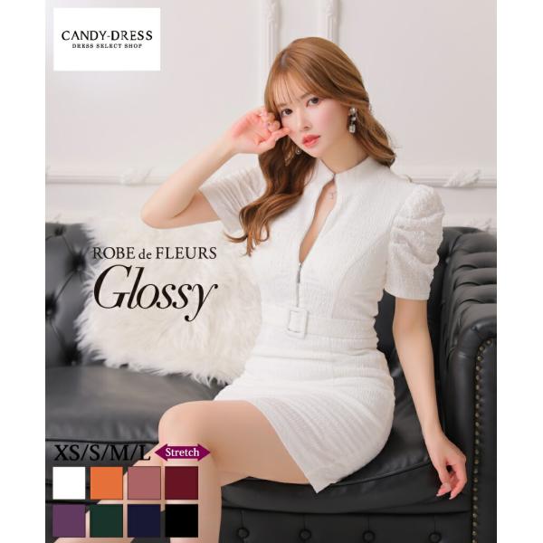 【ROBE de FLEURS Glossy / ローブドフルールグロッシー】 ストレッチ/ ジッパ...