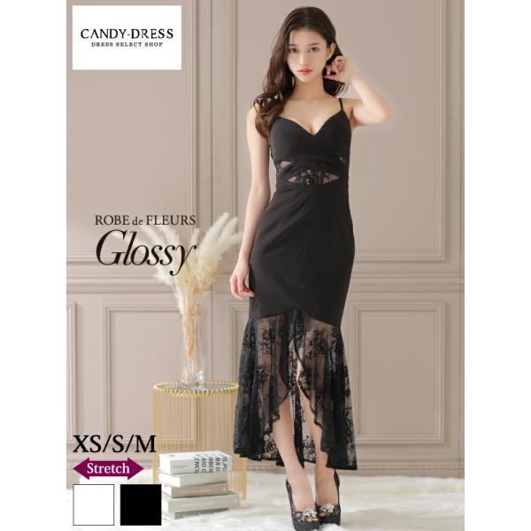 ROBE de FLEURS Glossy / ローブドフルールグロッシー ストレッチ無地×ウエスト...