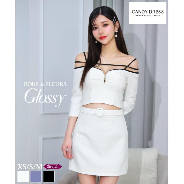 【ROBE de FLEURS Glossy / ローブドフルールグロッシー】ストレッチ/ ジッパー...