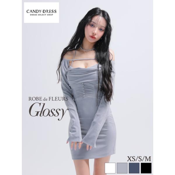 【ROBE de FLEURS Glossy】ストレッチ/ スエード/ 2WAY/ 長袖/ ボレロ/...