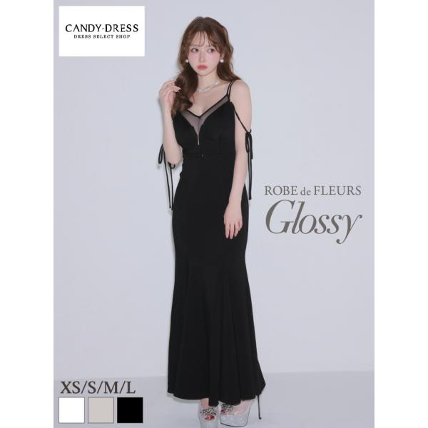 【ROBE de FLEURS Glossy】ストレッチ/ ジッパー/ ストラップ/ キャミ/ 腕リ...