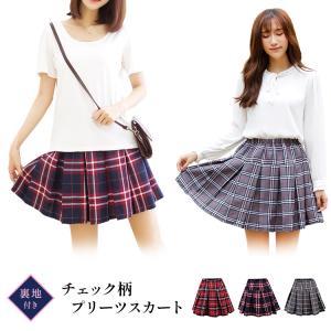 レディース スカート ミニスカート プリーツ ウエストゴム