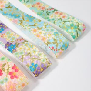 グログランリボン 梅柄 幅25mm 1m 5色の詳細画像4
