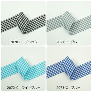Newギンガムチェックリボン 25mmの詳細画像1