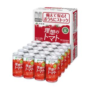 伊藤園 理想のトマト 缶 190g×20本 (送料無料) 食塩無添加 トマトジュース 長期保存
