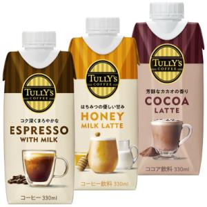 伊藤園 タリーズコーヒー キャップ付き紙パック 330ml 12本入り (送料無料) TULLY’S...