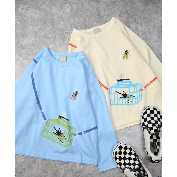 ディラッシュ・虫かごショルダー風長袖Tシャツ (80cm-110cm）/キッズ・ジュニア・子供服・男...
