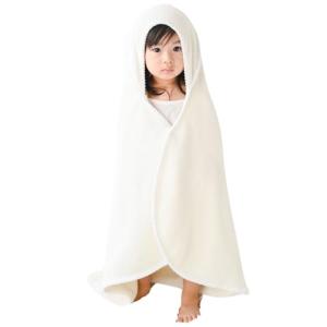 rinaty バスローブ ベビー キッズ 子供 【ワンオペお風呂にも最適】 フード付きバスタオル バスポンチョ おくるみ ホワイトの商品画像