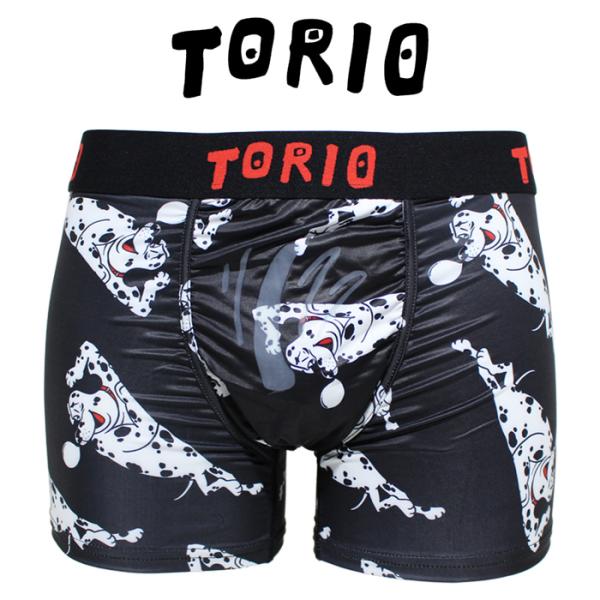 TORIO トリオ ボクサーパンツ 一匹ワンちゃんBLACK メンズ 下着 2501012