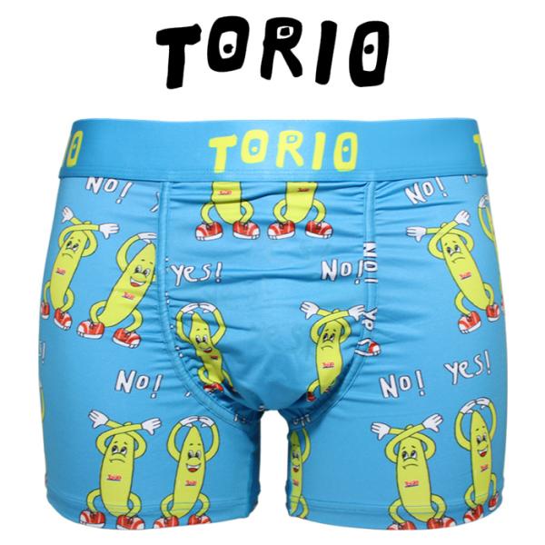 TORIO トリオ ボクサーパンツ Yes/Noバナナ君BLUE メンズ 下着 2401009