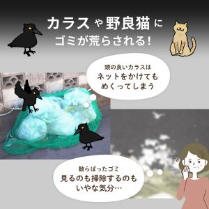 カラスよけ ゴミ箱 屋外 大容量 カラスよけネ...の詳細画像3