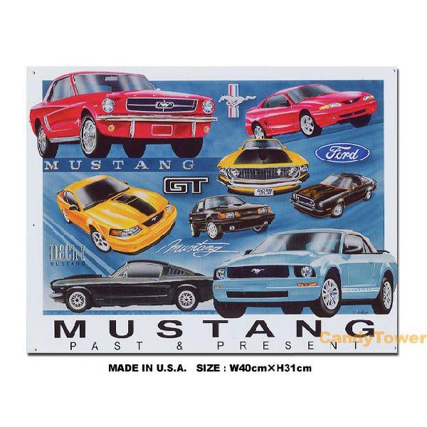 マスタング　歴代モデルコレクション　ブリキ看板　■ アメリカン雑貨 アメリカ雑貨
