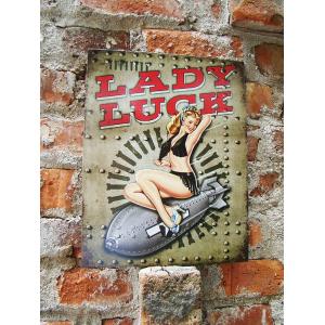 アメリカ ブリキ看板 レディラック ミサイルレディ 　アメリカ雑貨　アメリカン雑貨