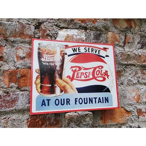 アメリカ ブリキ看板 ペプシコーラ -AT OUR FOUNTAIN- アメリカ雑貨 アメリカン雑貨...